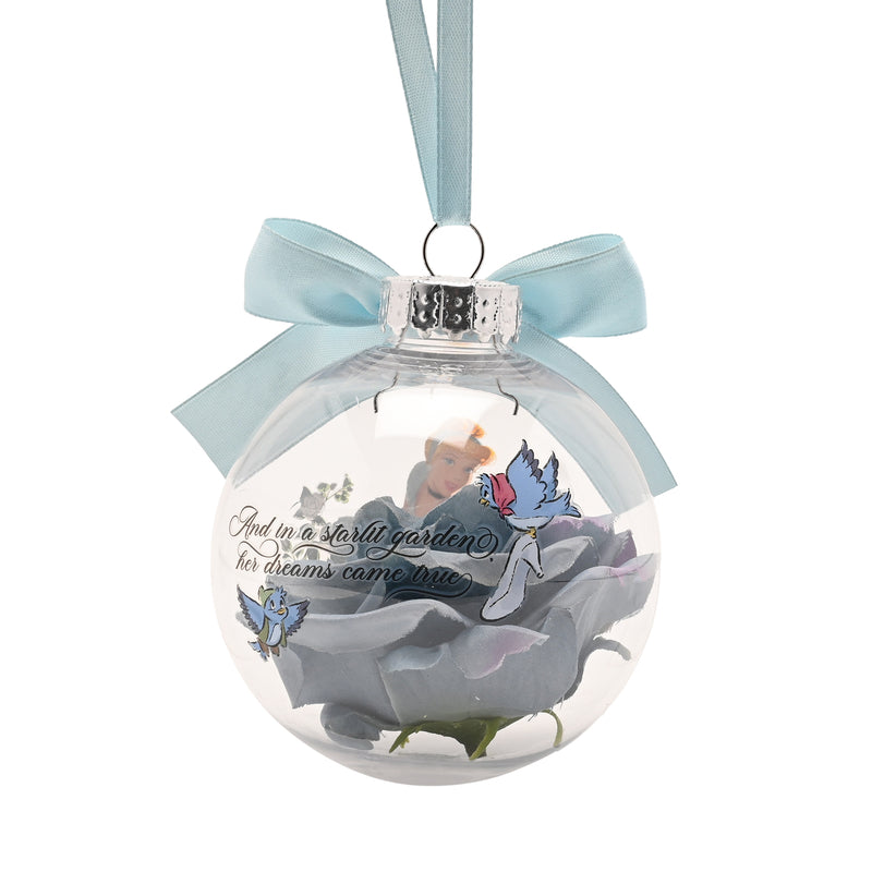 Disney - Princesse - Boule de Noël avec des Fleurs Artificielles - Cendrillon