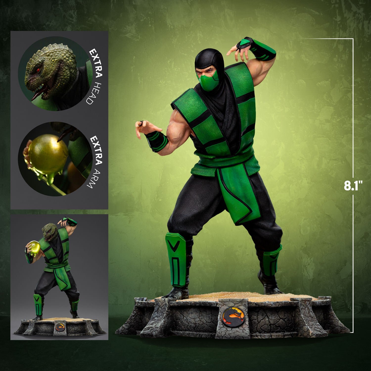 Iron Studios - Art Scale 1/10 - Mortal Kombat - Reptile Statue 21cm
