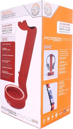 Cable Guys - Powerstand SP2 Support Chargeur pour Téléphone et Manette Rouge