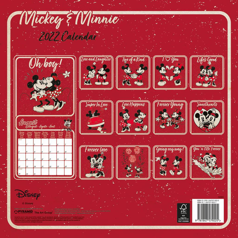 Disney - Mickey & Minnie 2022 Calendar