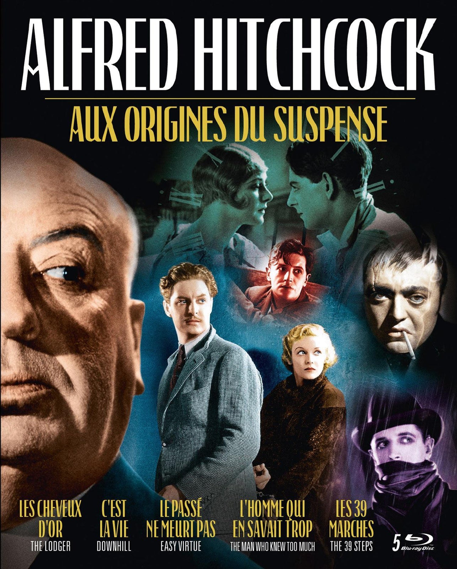 Alfred Hitchcock : Aux origines du suspense - Coffret : Les Cheveux d'or + C'est la vie + Le Passé ne meurt pas + L'Homme qui en savait trop + Les 39 marches [Blu-ray]
