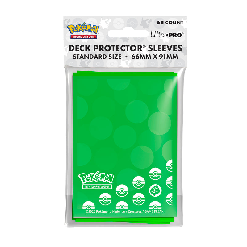 Ultra Pro - Pokémon JCC - Pochettes de protection de deck Énergie Plante 65 pcs (66 x 91 mm)