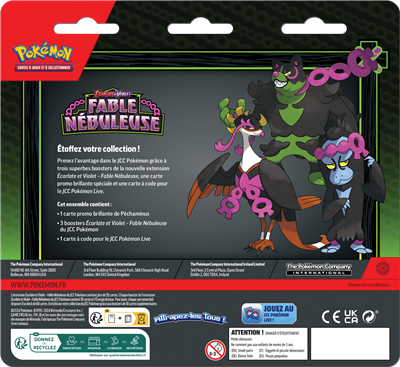 Pokémon EV65 : 3 Pack Carte promo Pêchaminus Q3 24