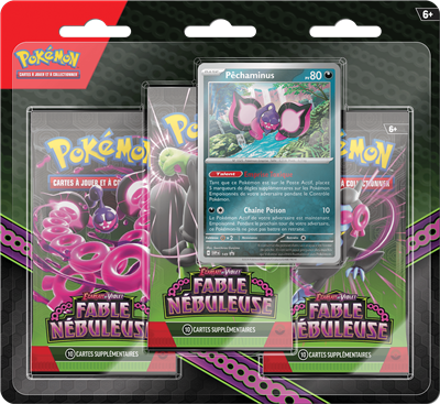 Pokémon EV65 : 3 Pack Carte promo Pêchaminus Q3 24