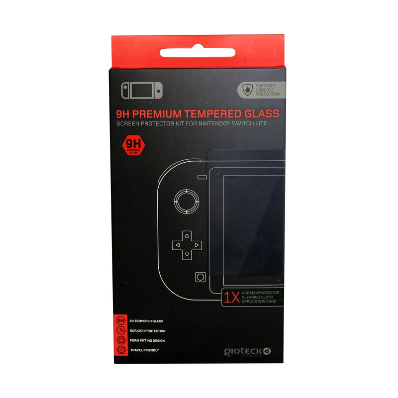 Gioteck - Kit de protection d'écran en verre trempé premium 9H pour Nintendo Switch Lite