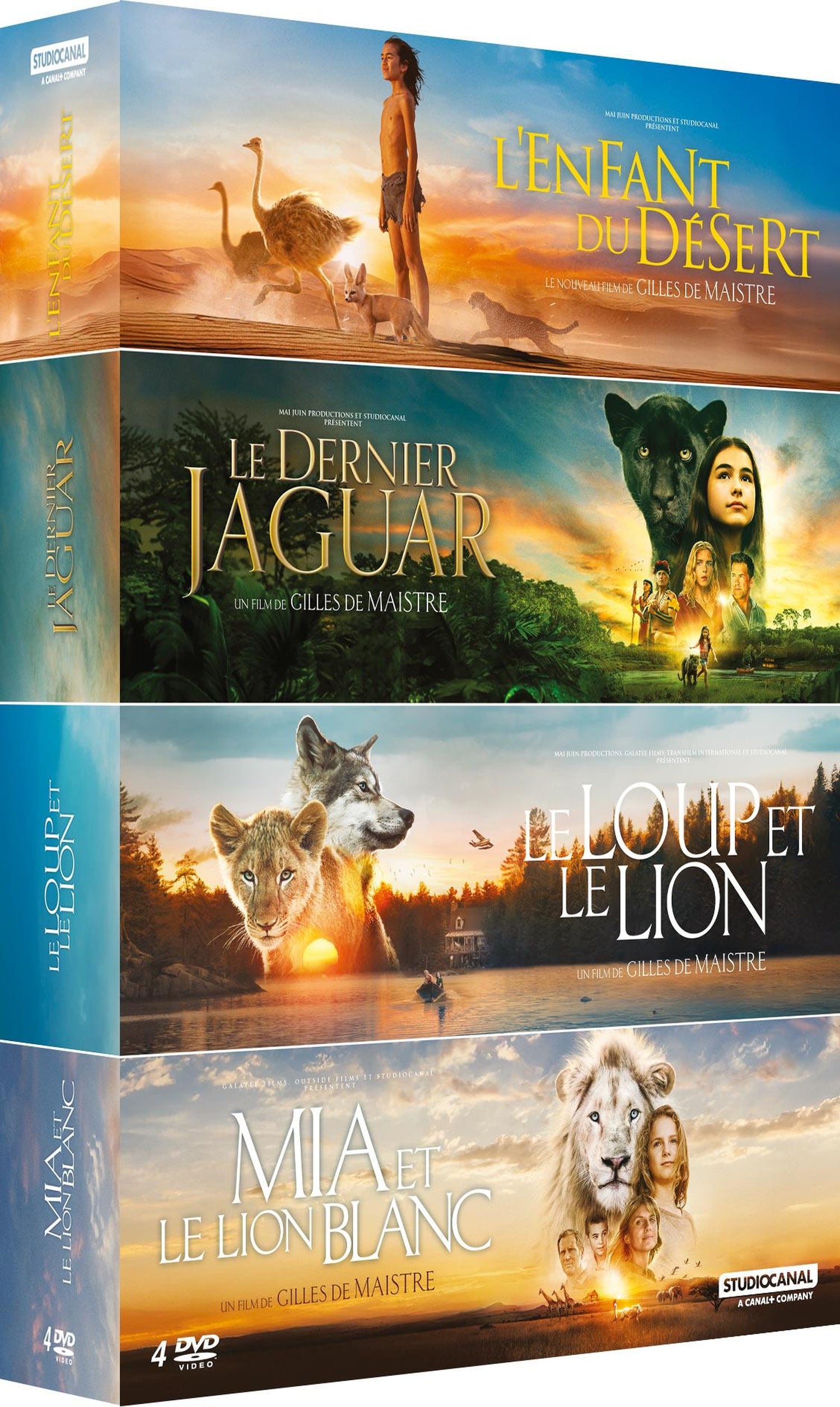 Le Loup, les lions, le jaguar et l'enfant - 4 films de Gilles de Maistre [DVD]