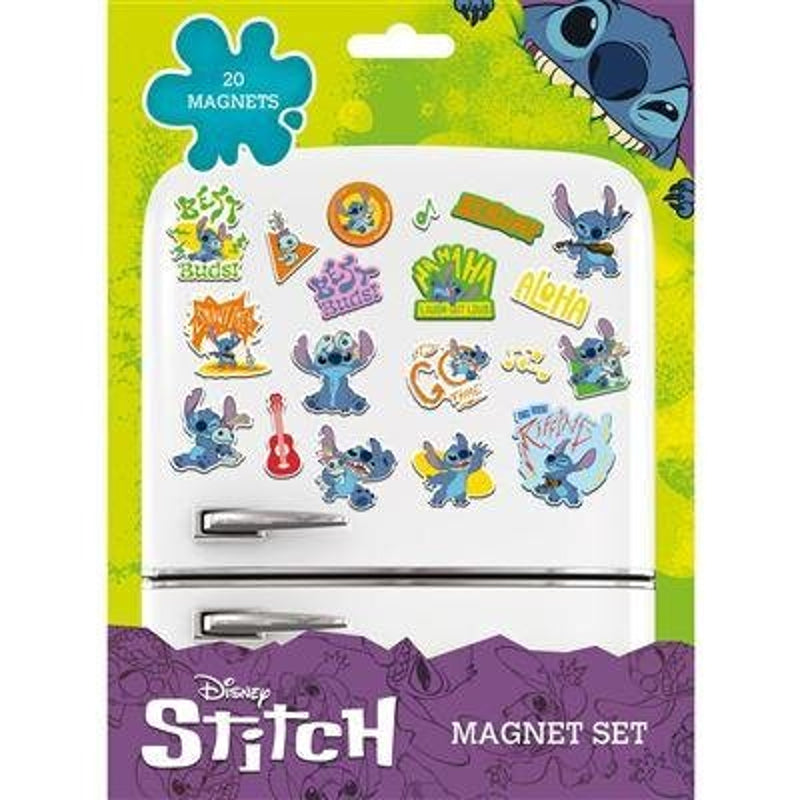 Disney - Lilo et Stitch - Set de 20 magnets "Stitch et Souillon"
