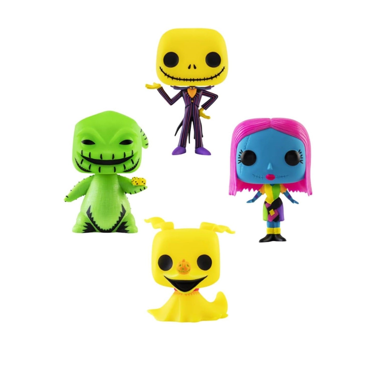 Funko Pop! 4-Pack: The Nightmare Before Christmas - Jack Skellington / Oogie Boogie / Sally / Zero (Blacklight)
