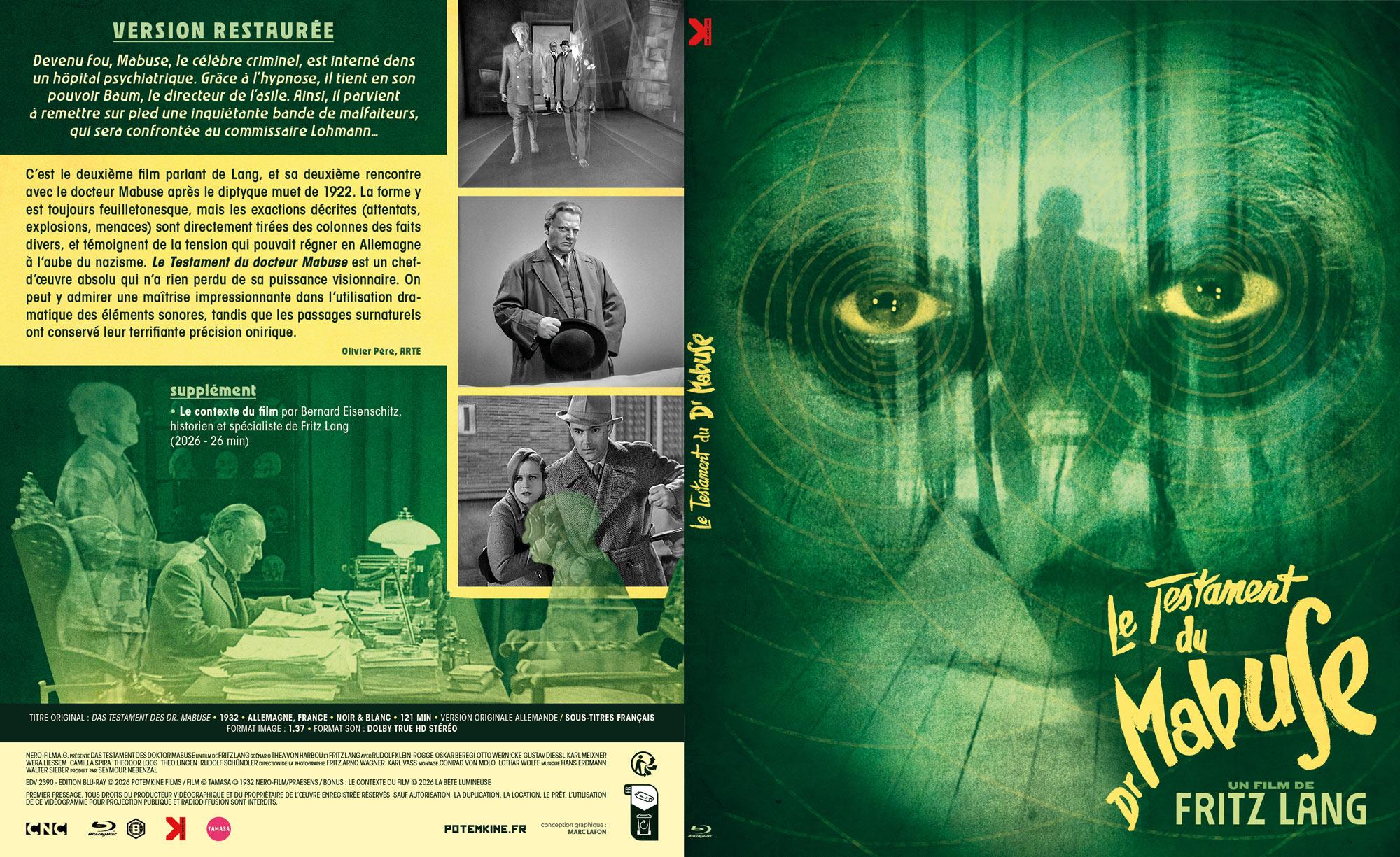 Docteur Mabuse - Trois films de Fritz Lang [Blu-ray]