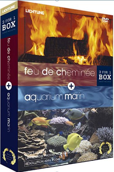 Aquarium marin ; feu de cheminée [DVD]