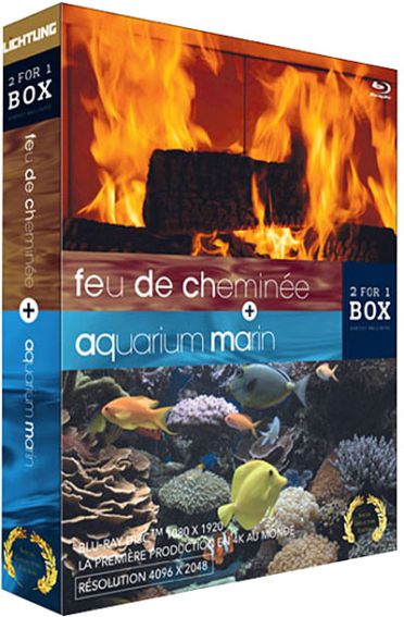 Aquarium marin ; feu de cheminée [Blu-ray]