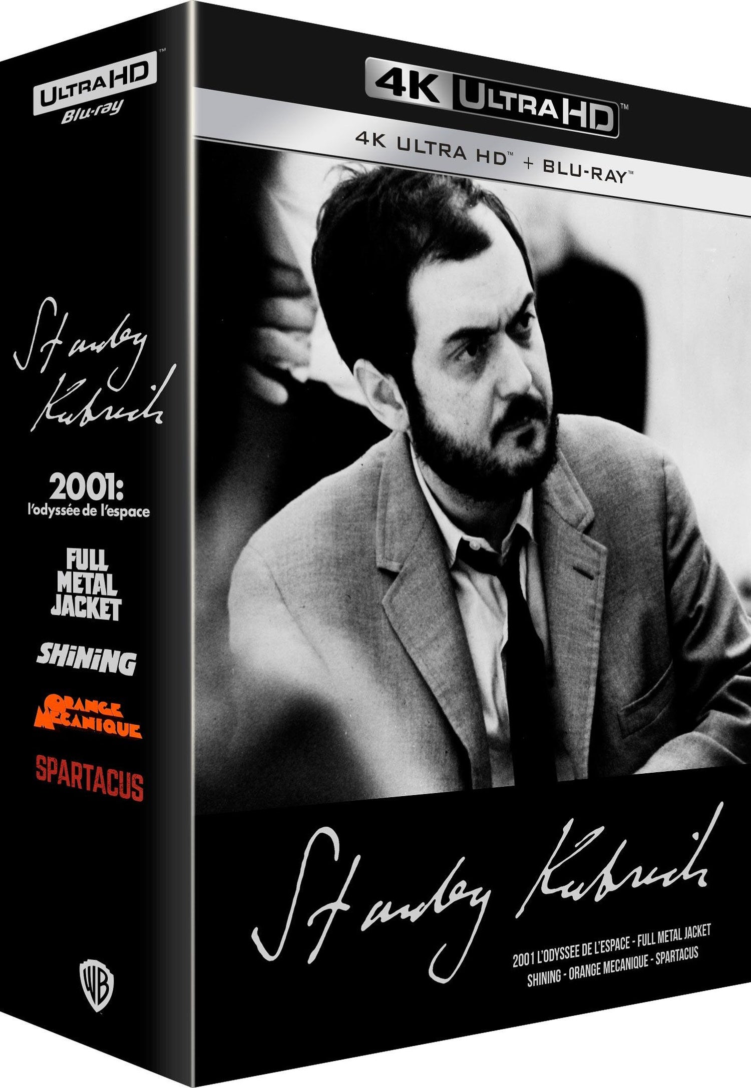 Coffret Stanley Kubrick : 2001, l'odyssée de l'espace + Full Metal Jacket + Shining + Orange mécanique + Spartacus [4K Ultra HD]