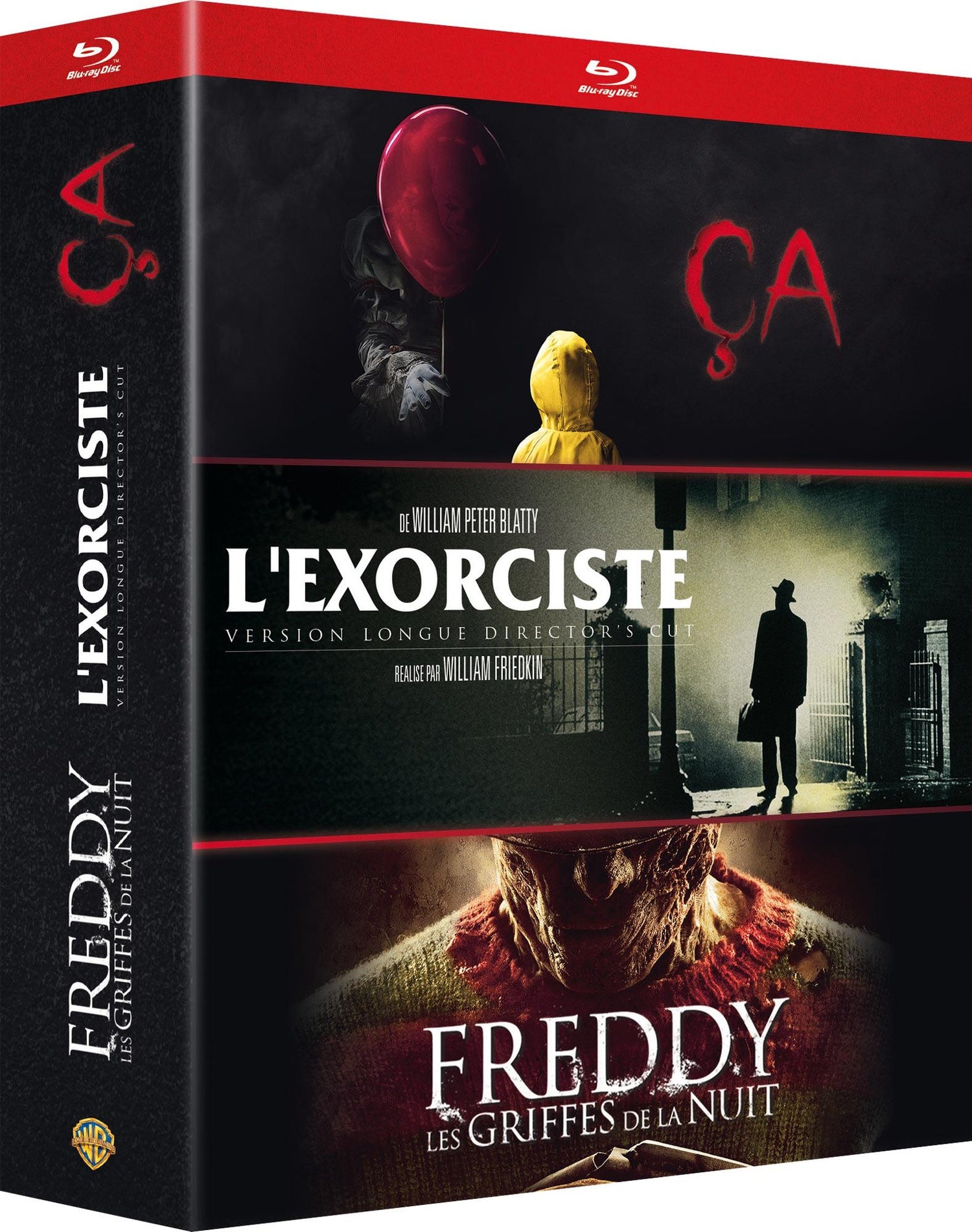 Coffret Horreur Incontournables 3 films : Ça + Les Griffes de la nuit (Freddy) + L'Exorciste [Blu-ray]