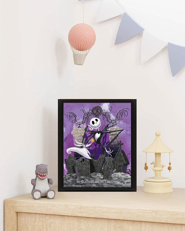 L'Étrange Noël de monsieur Jack - Cimetière Affiche Lenticulaire 3D 28,7 x 23,5cm