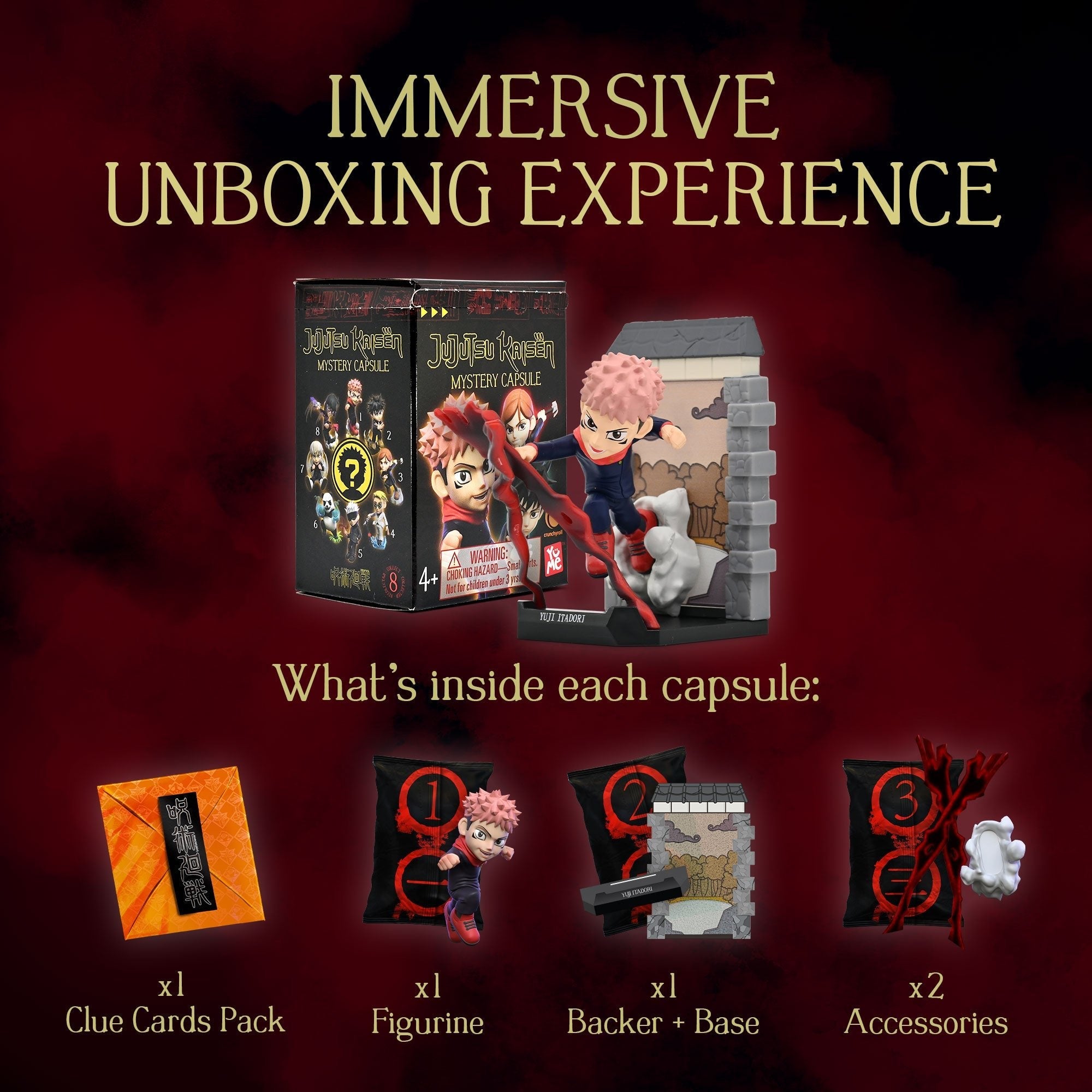 YuMe Mystery Capsule - Display de figurines Jujutsu Kaisen (12 unités)