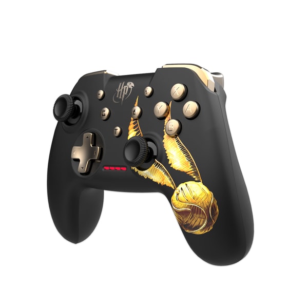 Harry Potter - Manette Sans Fil pour Nintendo Switch - Modèle Vif d'Or - Noire - Câble 1M - flash vidéo