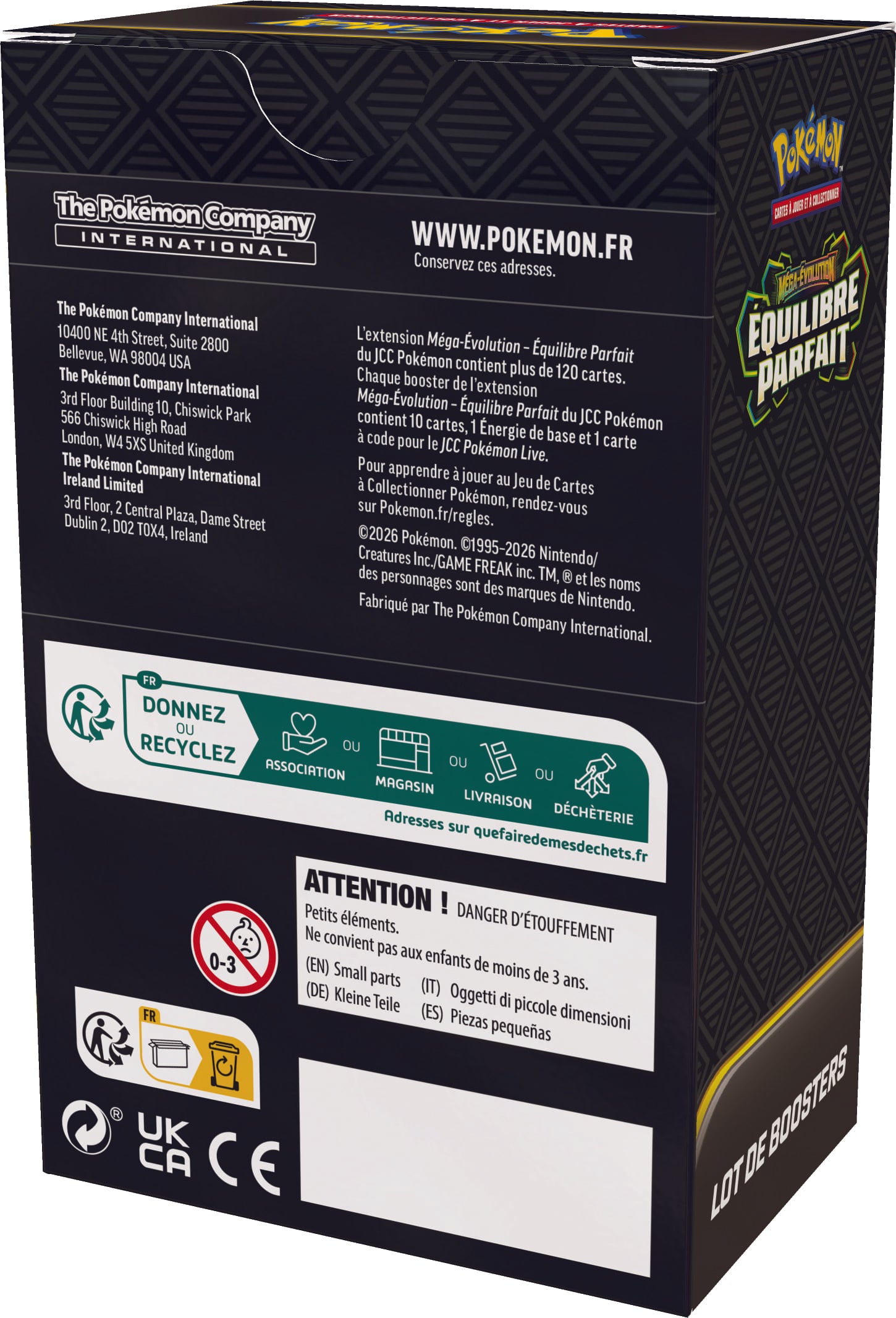 Pokémon JCC : Lot de 6 boosters Méga-Évolution - ME03 Équilibre Parfait