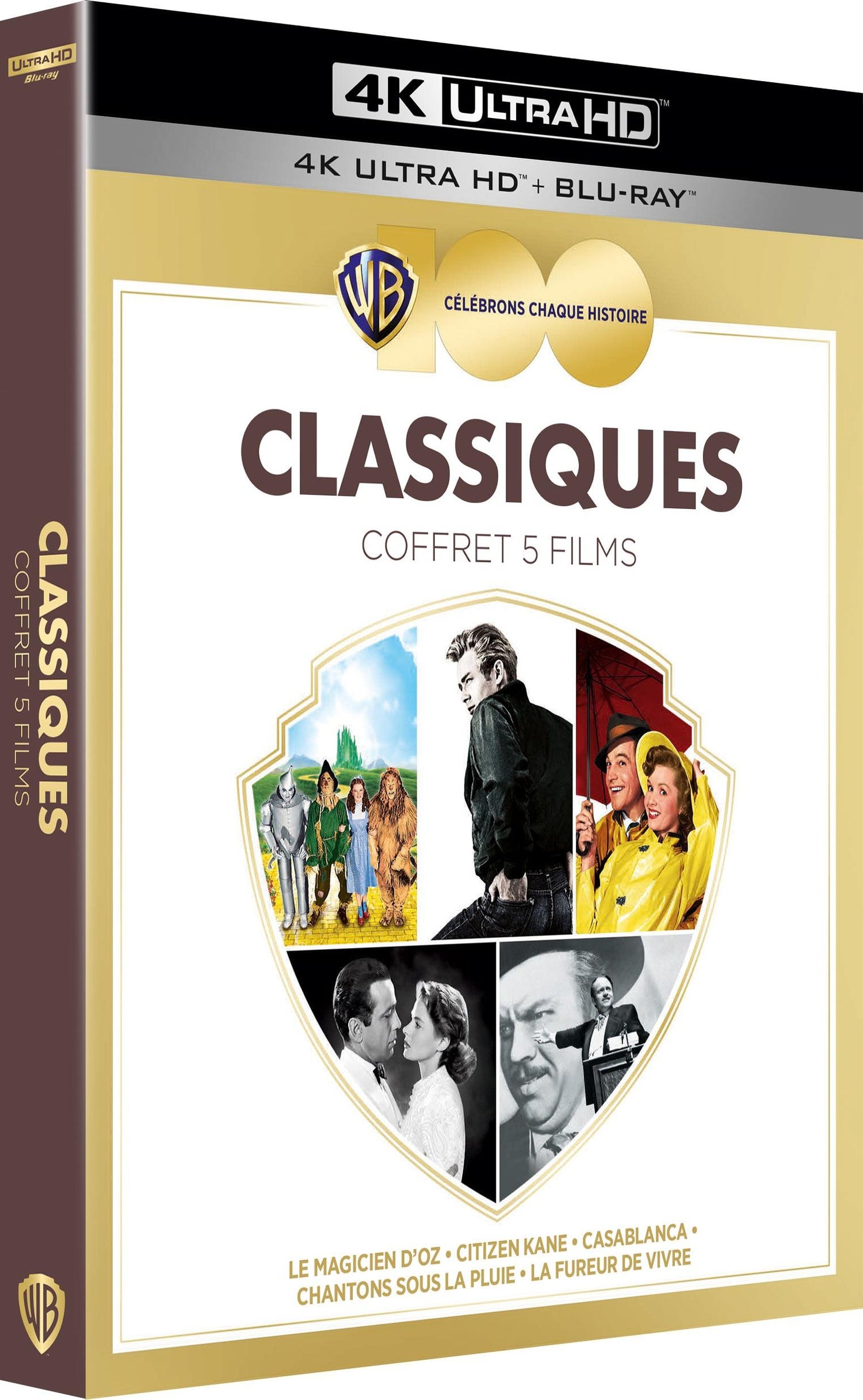 100 ans Warner - Coffret 5 films - Classiques [4K Ultra HD]