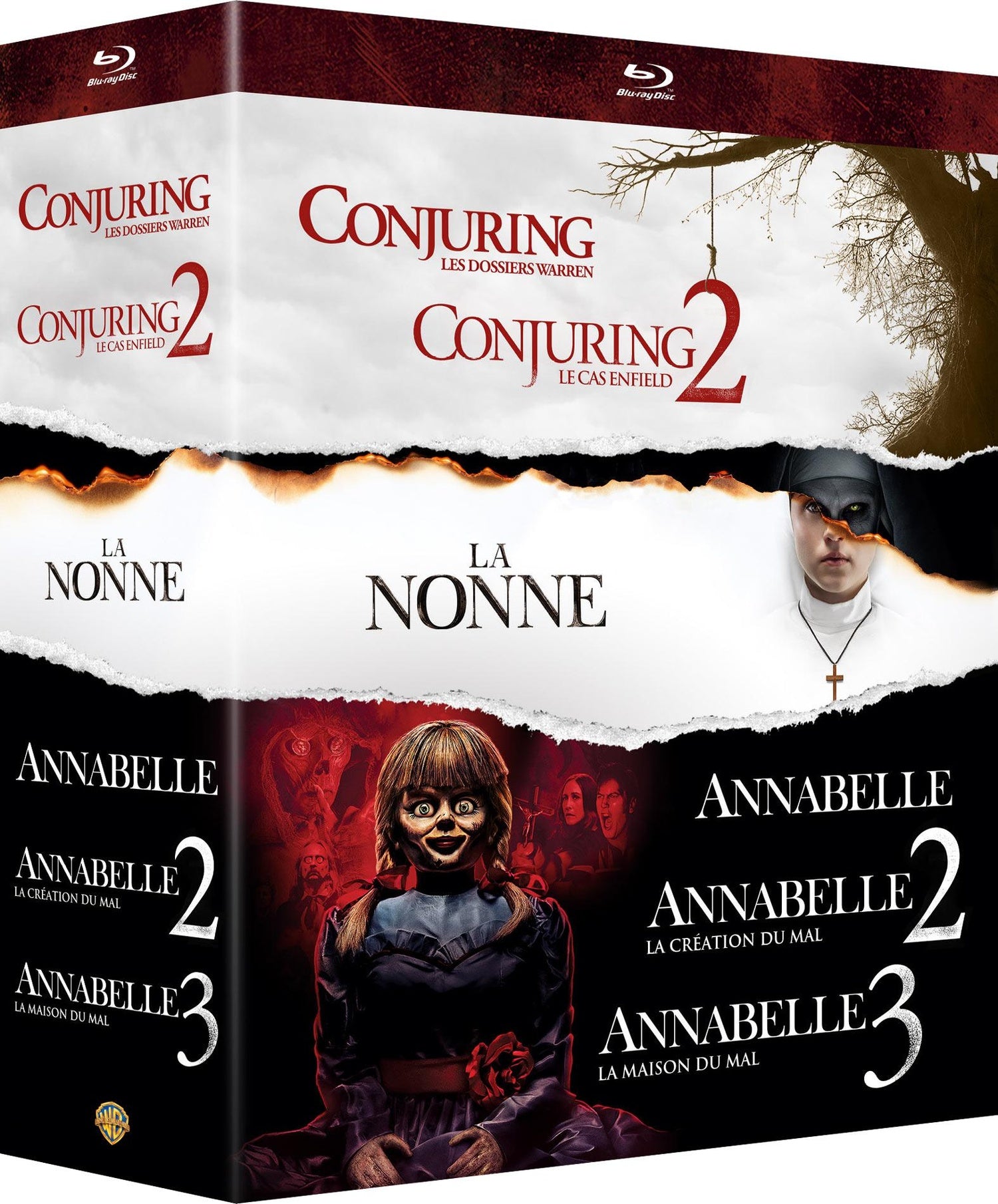 Coffret 6 films : Conjuring : les dossiers Warren + Conjuring 2 : le cas Enfield + Annabelle + Annabelle 2 : la crÃ©ation du mal + Annabelle : la maison du mal + La Nonne [Blu-ray]
