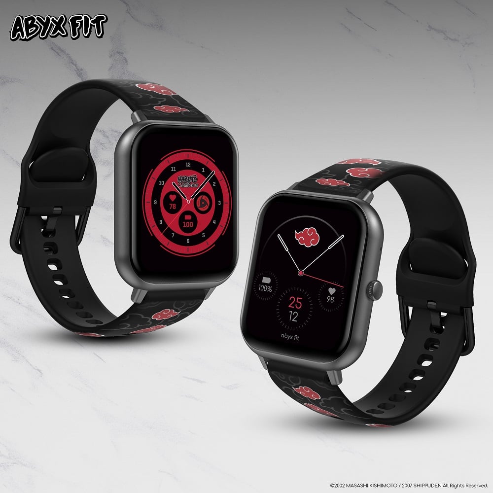 Abyx Fit - Bracelet universel Naruto Shippuden - Akatsuki 20mm pour montre connectée - flash vidéo