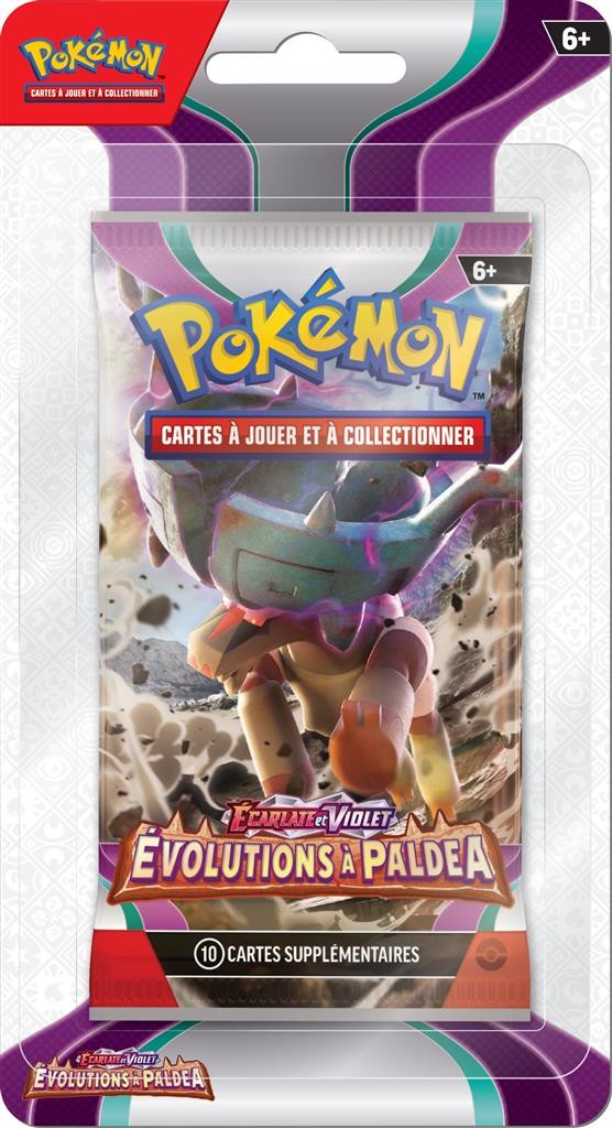 Pokémon JCC - Écarlate et Violet - Pack de Booster Blister Évolutions à Paldea (1 Booster aléatoire)