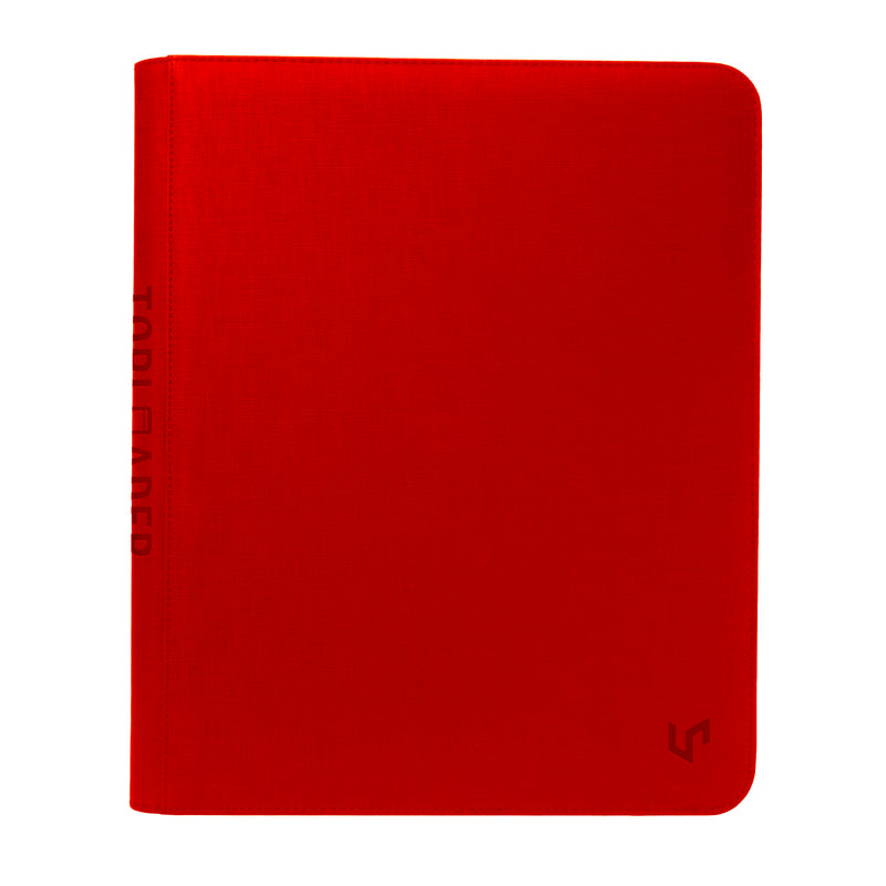 Ultra Pro - Classeur Pro-Binder haut de gamme à fermeture éclair à 9 pochettes TOPLOADER rouge