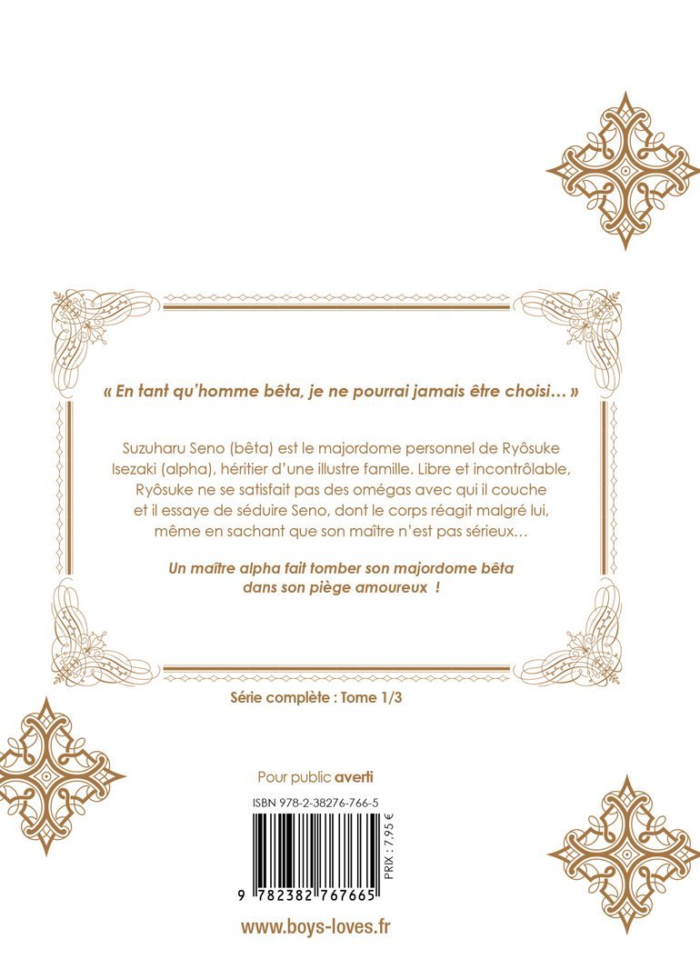 Le pauvre bêta ne connaît pas l'amour - Tome 01 - Livre (Manga) - Yaoi - Hana Book