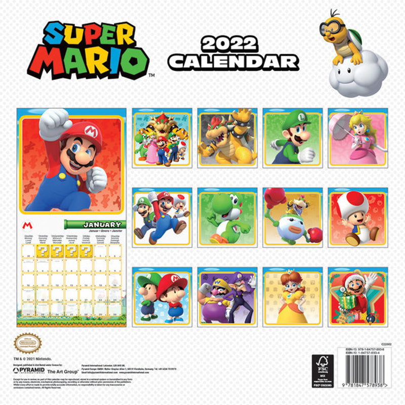 Nintendo - Super Mario Calendrier 2022
