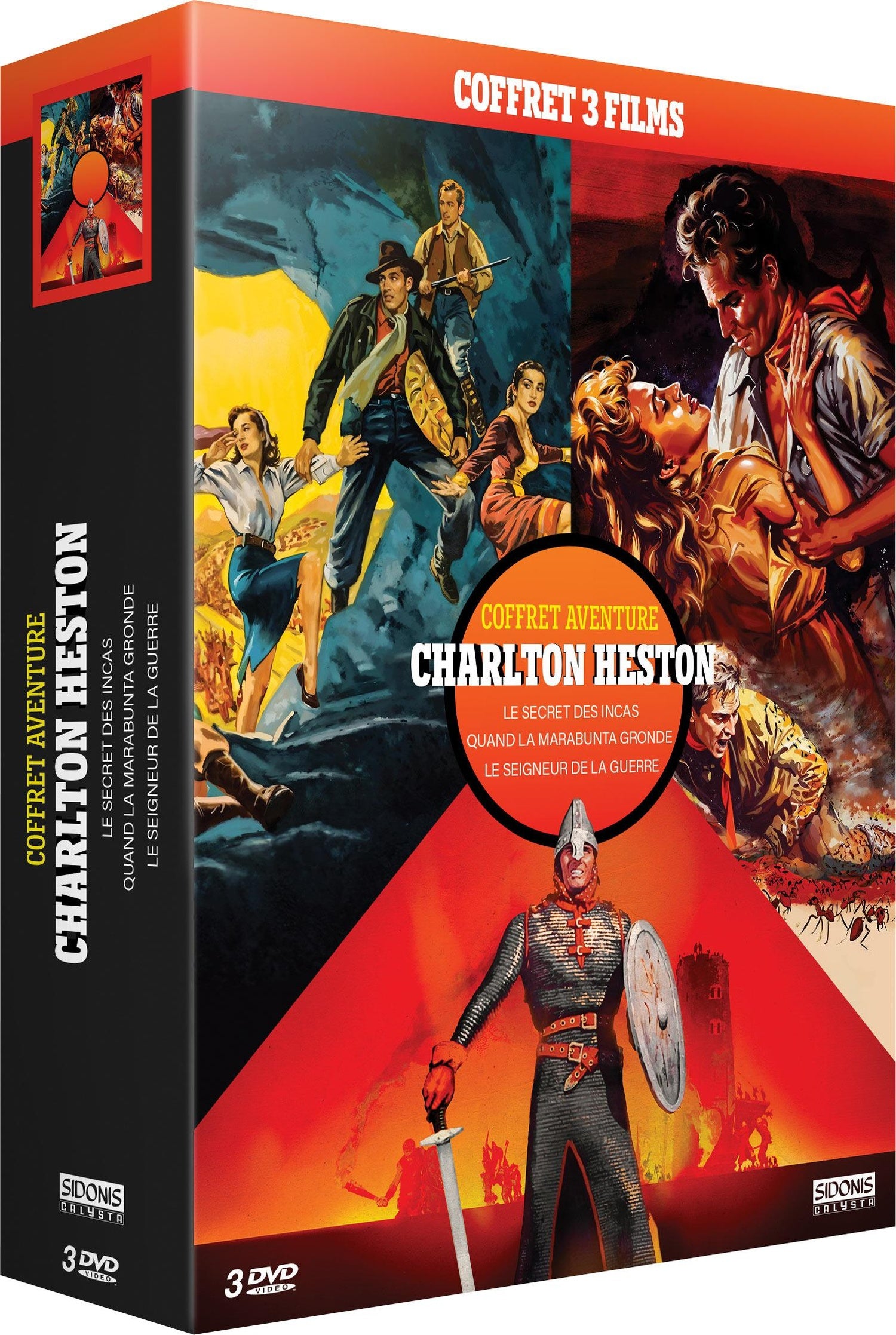 Coffret aventure Charlton Heston : Le Secret des Incas + Quand la Marabunta gronde + Le Seigneur de la guerre [DVD]