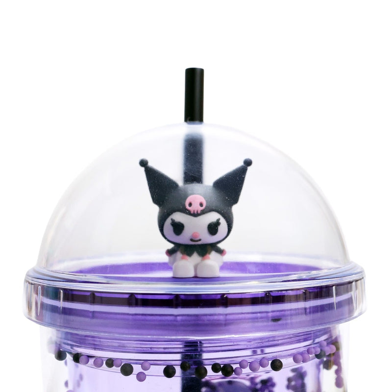 Sanrio - Mug bubble tea avec paille Kuromi