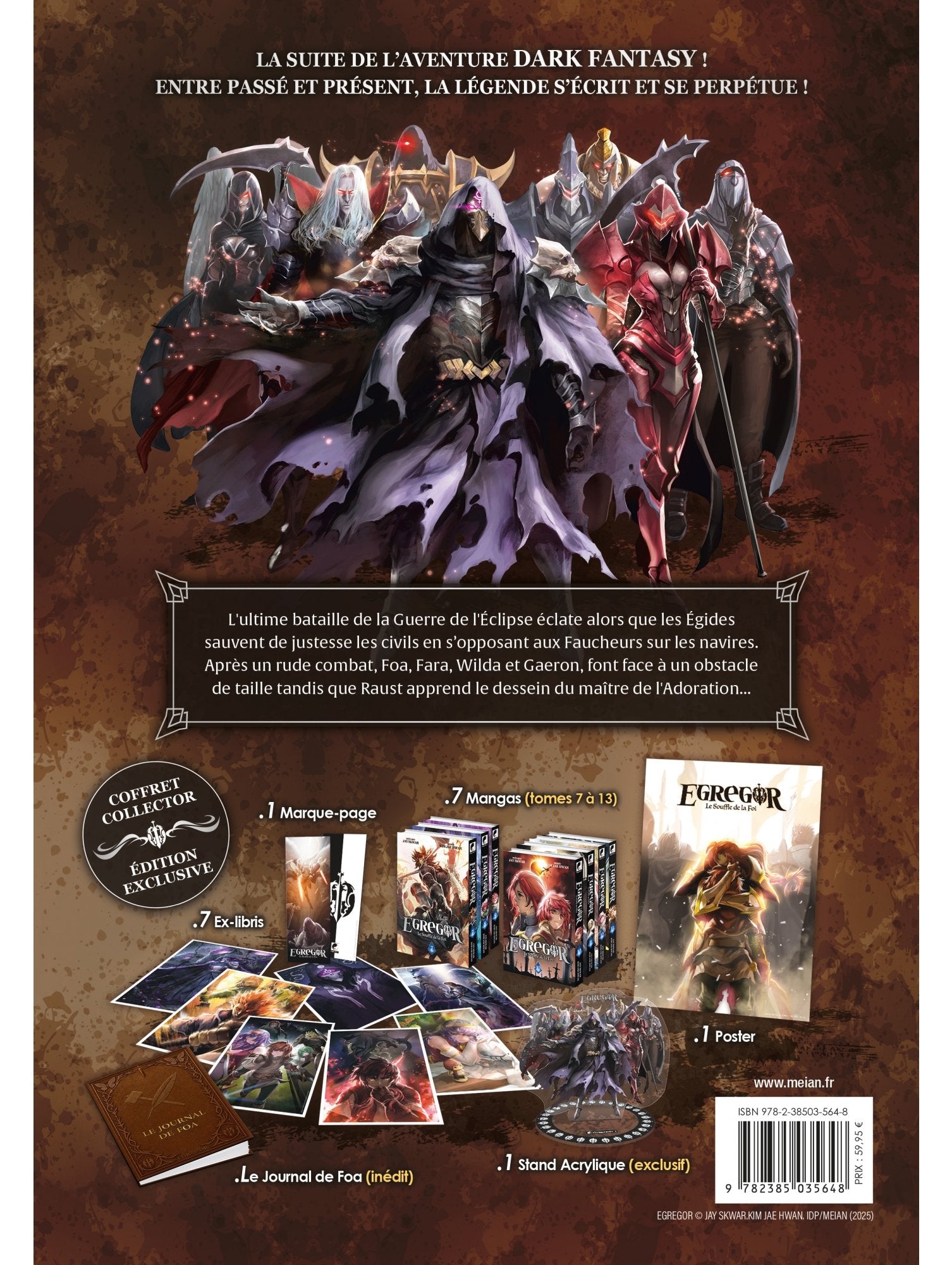 Egregor : Le Souffle de la Foi - Partie 2 (Tomes 07 à 13) - Coffret 7 Mangas Collector limité