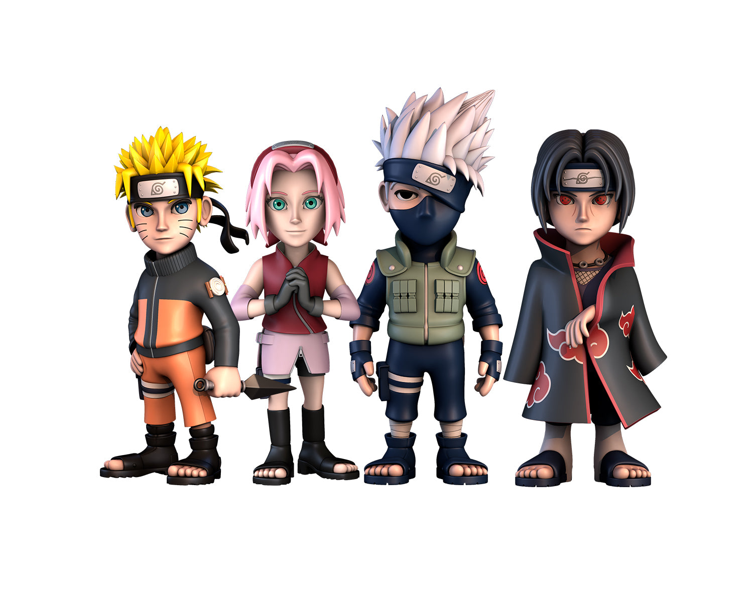 Minix -Animé -Naruto Shippuden -Pack de 4 Naruto Shippuden (Naruto, Ka