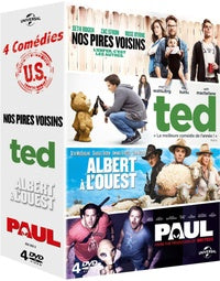 4 comédies U.S. : Nos pires voisins + Ted + Albert à l'ouest + Paul [DVD]
