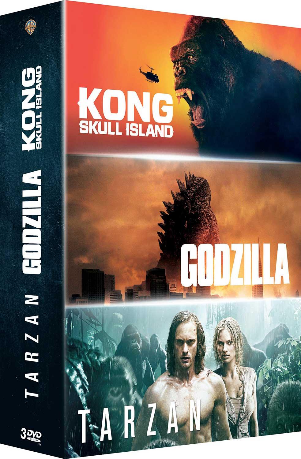 Kong : Skull Island + Godzilla + Tarzan [DVD]