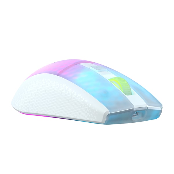 Roccat - Souris de jeu optique RGB sans-fil et légère Burst Pro Air Blanche - flash vidéo