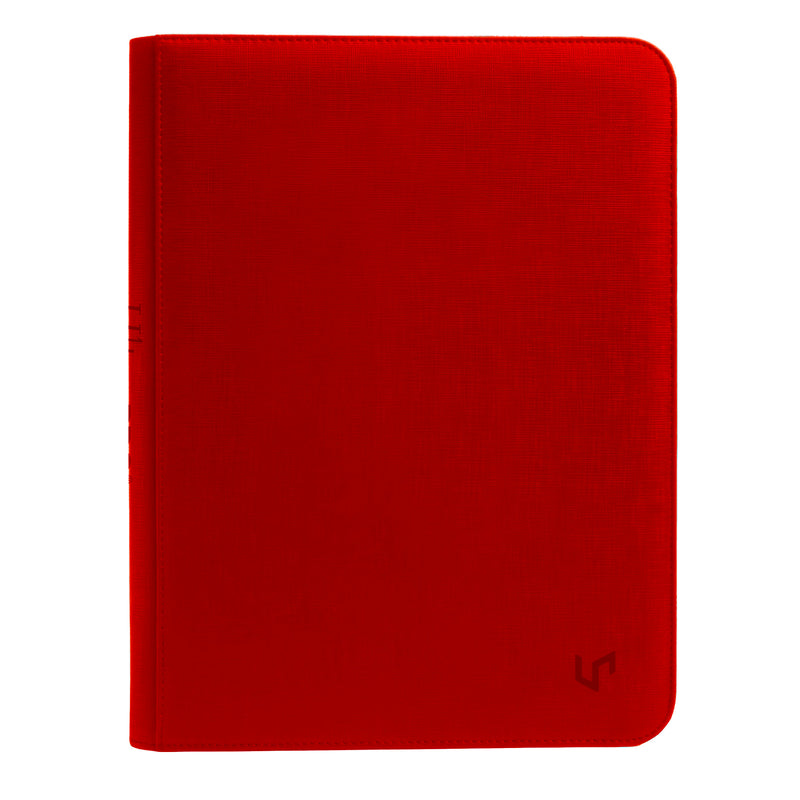 Ultra Pro - Classeur Pro-Binder haut de gamme à fermeture éclair à 9 pochettes rouge