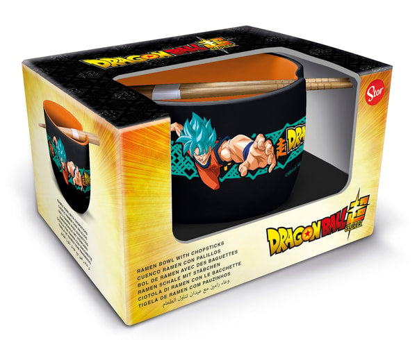 Dragon Ball Super - Bol à ramen avec baguettes Super Saiyan Blue Goku et Vegeta