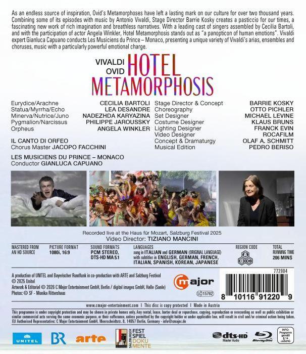 Vivaldi/Ovide : Hotel Metamorphosis. Bartoli, Desandre, Karyazina, Jaroussky, Winkler, Capuano, Kosky. [Blu-ray]