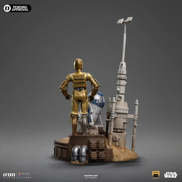 Iron Studios - Deluxe Art Scale 1/10 - Star Wars - C-3PO & R2-D2 Statue 31cm - flash vidéo