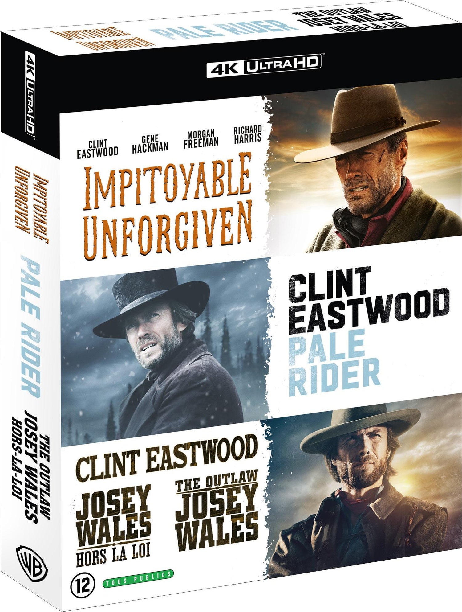 Josey Wales, hors-la-loi + Pale Rider + Impitoyable [4K Ultra HD]