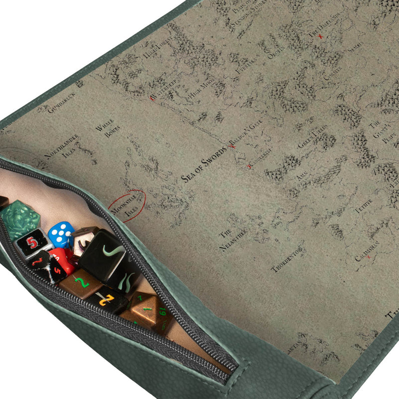 Ultra Pro - Dungeons & Dragons - Artifacts Across Eternities: Drizzt & the Forgotten Realms - Tapis de jeu haut de gamme avec rangement de dés