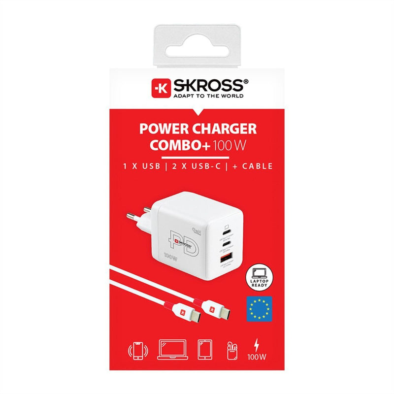 Skross - Chargeur secteur 100PD + USB A + USB C (x2)