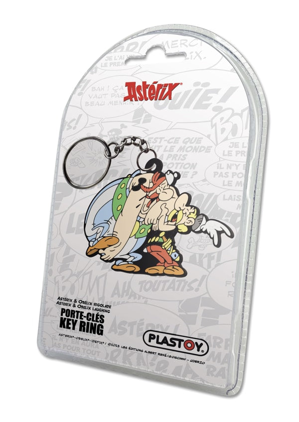Plastoy - Astérix - Porte-clés en gomme Astérix et Obélix, la rigolade