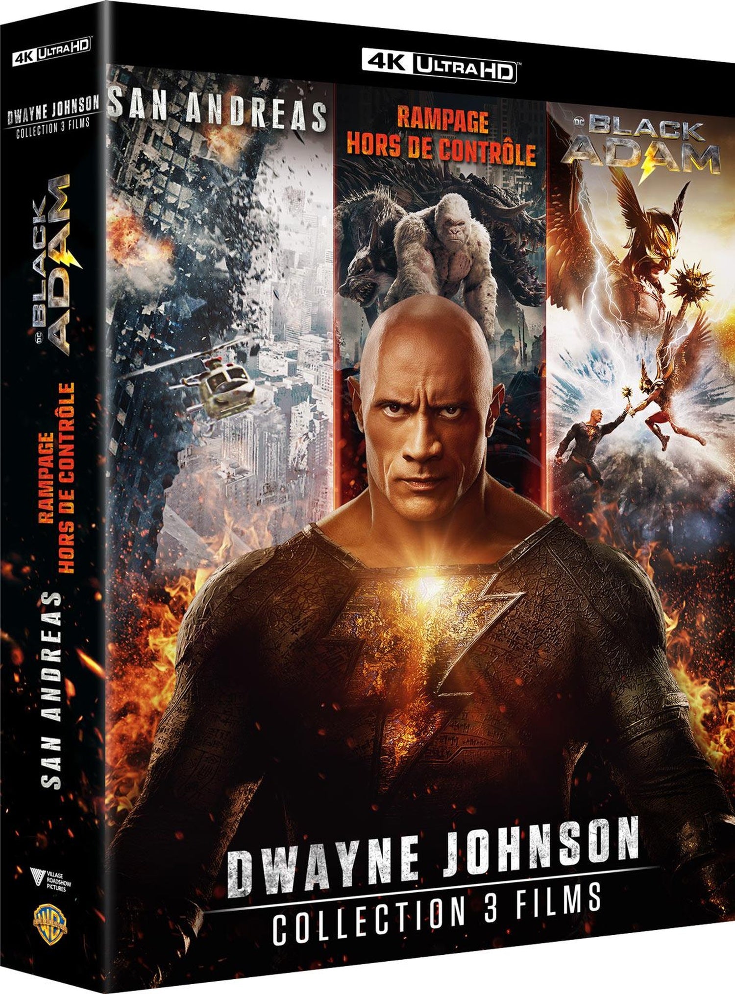 Dwayne Johnson - Collection 3 films : San Andreas + Rampage - Hors de contrôle + Black Adam [4K Ultra HD]