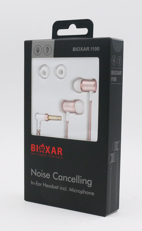 Bioxar - L100 - Écouteurs intra-auriculaires stéréo Rose pour mobile