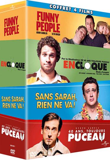 Judd Apatow - Coffret 4 films : Funny People + En cloque, mode d'emploi + Sans Sarah, rien ne va ! + 40 ans, toujours puceau [DVD]