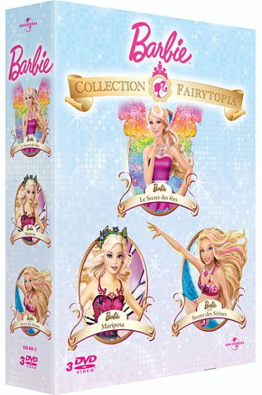 Barbie - Collection Fairytopia - Secret des fées + Secret des sirènes + Mariposa [DVD] - flash vidéo
