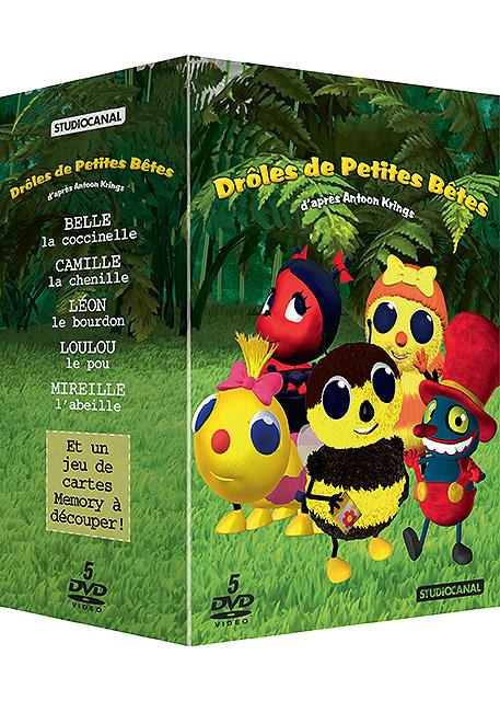 Drôles de petites bêtes - 5 DVD + 1 jeu de cartes memory [DVD]