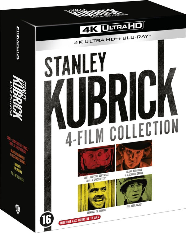 Stanley Kubrick - Collection : 2001, l'odyssée de l'espace + Full Metal Jacket + Shining + Orange mécanique [4K Ultra HD]