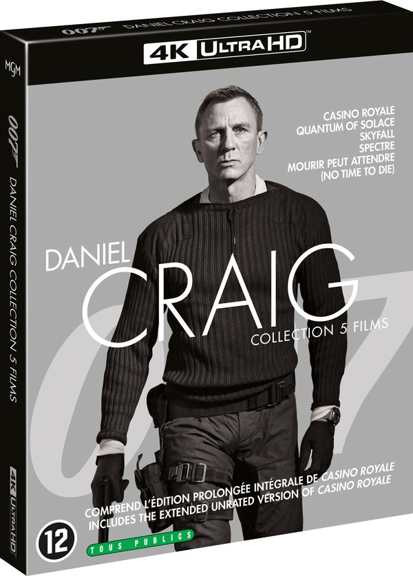 James Bond 007 - La collection Daniel Craig : Casino Royale + Quantum of Solace + Skyfall + Spectre + Mourir peut attendre [4K Ultra HD]